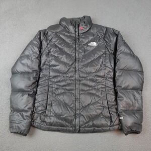 The North Face Jacket Womens Small Black 550 Down Puffer Quilted Zip Winter Coat
